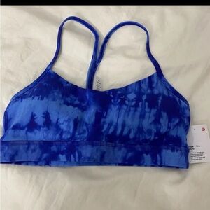 NWT Lululemon Flow Y Game Day Blue Multi Sports Bra
